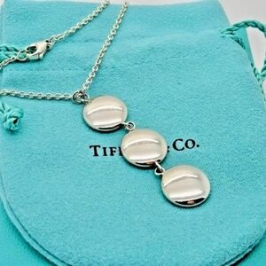 Tiffany & Co. Triple Disk Sterling Silver Necklace